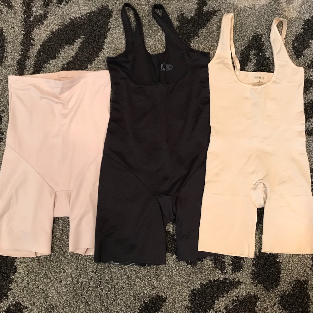 TC & Spanx Shapewear Lot of 3 Size M & L Black & Nude
